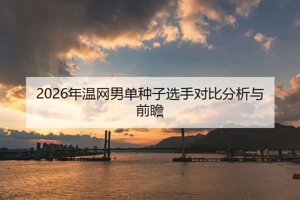 2026年温网男单种子选手对比分析与前瞻